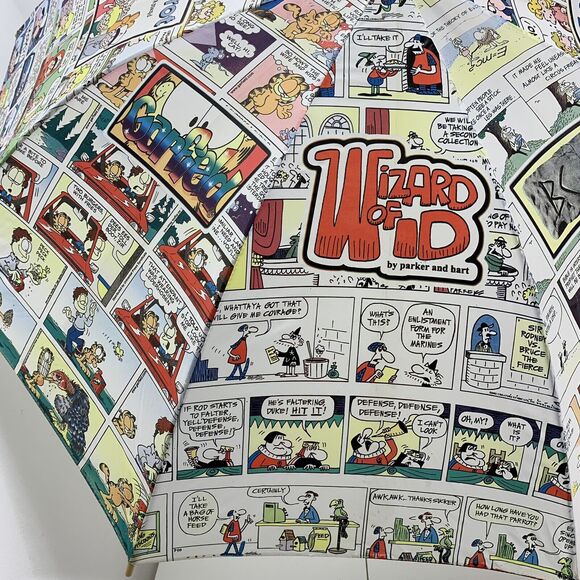 Large Vintage Umbrella Newspaper Florida Comic Strip Garfield Wizard ID FoxTrot - Picture 4 of 11
